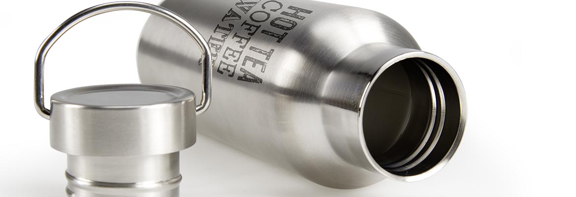 Edelstahl Trinkflaschen mit Lasergravur von Contento