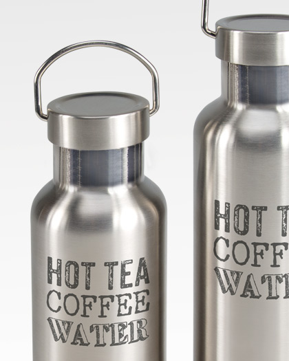 Contento ToGo Trinkflasche aus Edelstahl mit Gravurmotiv