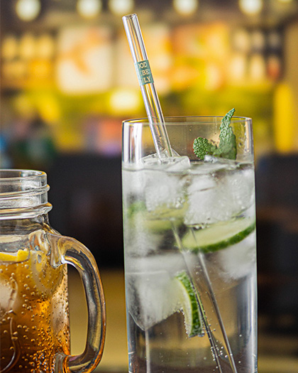 Barbaydos Glastrinkhalme aus Glas oder Edelstahl